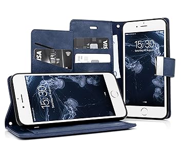 MyGadget Funda Flip Cierre Magnético para Apple iPhone 7/8 Cuero ...