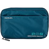 Travelon World Travel Essentials Tech Organizer, Peacock Teal, One Size