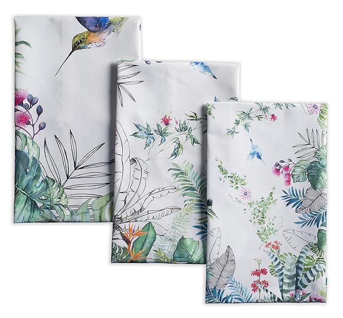 Maison d' Hermine Tropiques 100% Baumwolle 3er-Set Küchentücher 50 cm x 70 cm