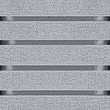Utopia Towels 8-Piece Luxury Towel Set 500 GSM Viscose Stripe Cool Grey view 3