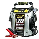 STANLEY J5C09 Jump Starter: 1000 Peak/500 Instant Amps, 120 PSI Air Compressor