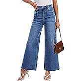 YUCOLEN Women's Wide Leg Jeans Baggy High Waist Stretchy Jeans Loose Straight Leg Vintage Y2K Denim Pants