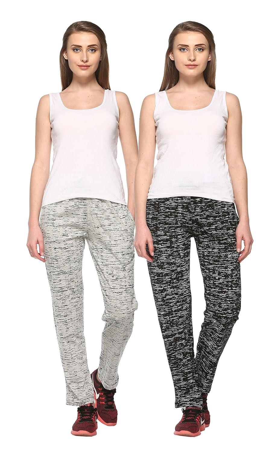 shaun women's cotton track pants (pack of 2)