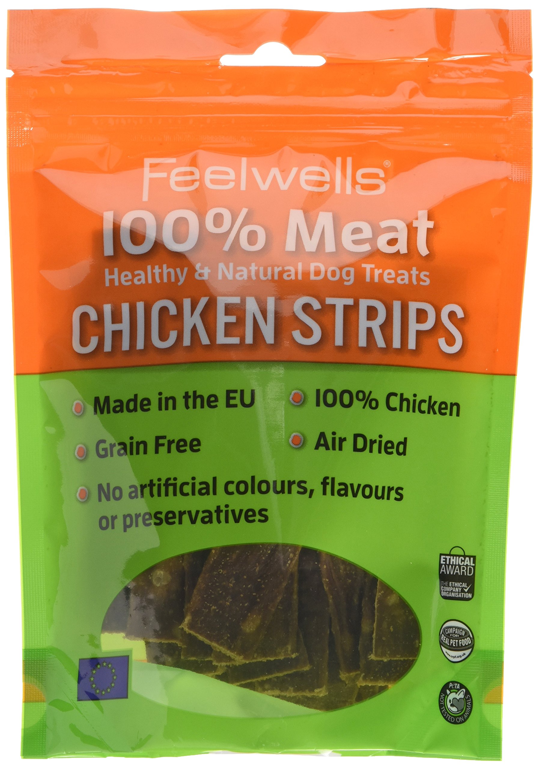 Feelwells 100% Meat Treats Chicken Strips 100 g, Pack of 10