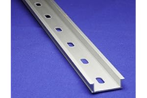 MACHINE-PRO PRODUCTS One Piece of 1 Meter Heavy Duty Aluminum Slotted 35mm × 10mm × 1.5mm Thick DIN Rail