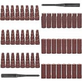 50Pcs 1-1/2" Cartridge Rolls, 1/4" Shank Die Grinder Sanding Cone Porting | Abrasive Sanding Roll Set For Head Porting &amp; Polishing Kit. 1/4" Mandrel Cone &amp; Cylinder Sander For Wood, Metal, Fiberglass