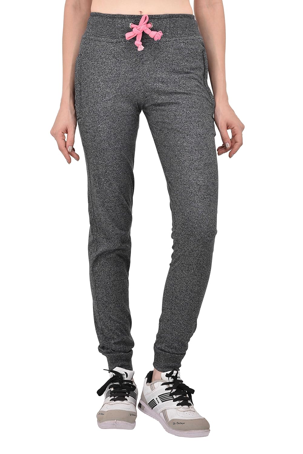 thread swag women&rsquo;s grindle black cotton track pant
