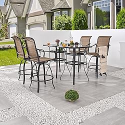 Festival Depot 6pcs Patio Dining Set Bar Height