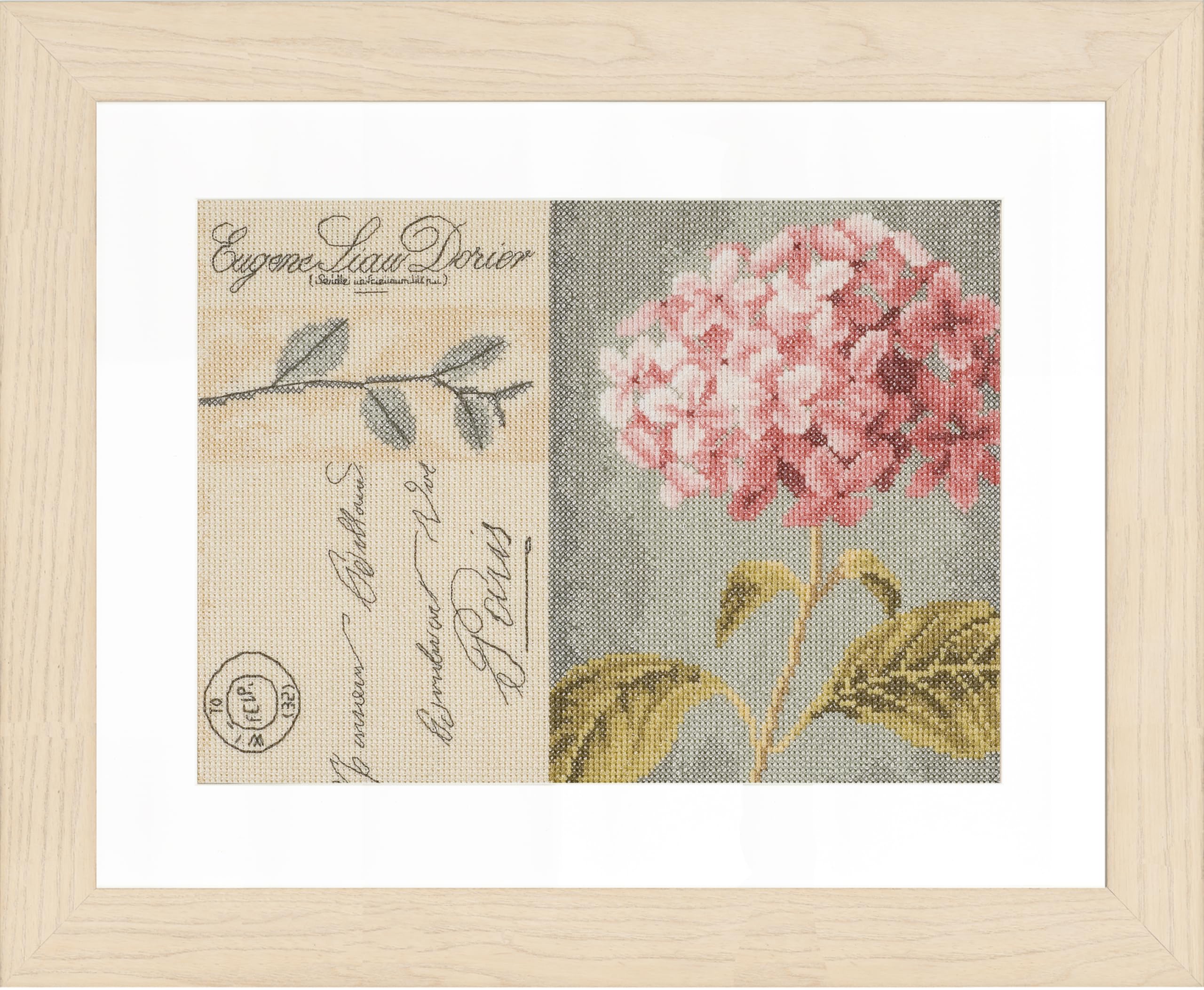 Lanarte Counted Cross Stitch Kit: Hydrangea, Cotton, NA, 28 x 20cm