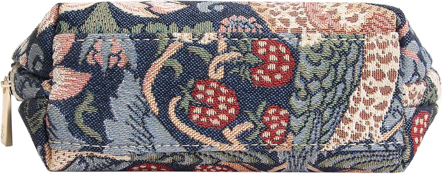 Signare Tapestry Cosmetic Bag Makeup Bag for Women with William Morris Design (Strawberry Thief Blue, COSM-STBL) - Image 5