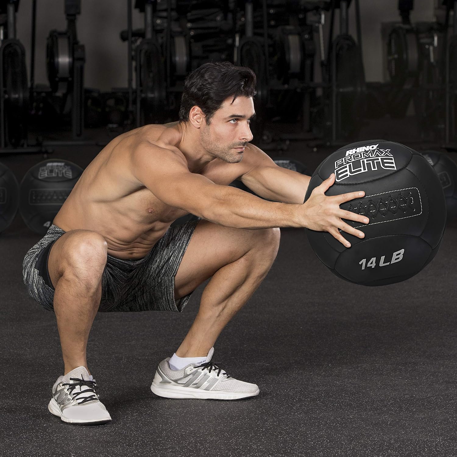 Champion Sports Rhino Promax Elite Slam Balls, 14 lb, Soft Shell with Non-Slip Grip - Medicine Wall Ball for Slamming, Bouncing, Throwing - Exercise Ball Set for Crossfit, Plyometrics, Cross Training : Sports & Outdoors