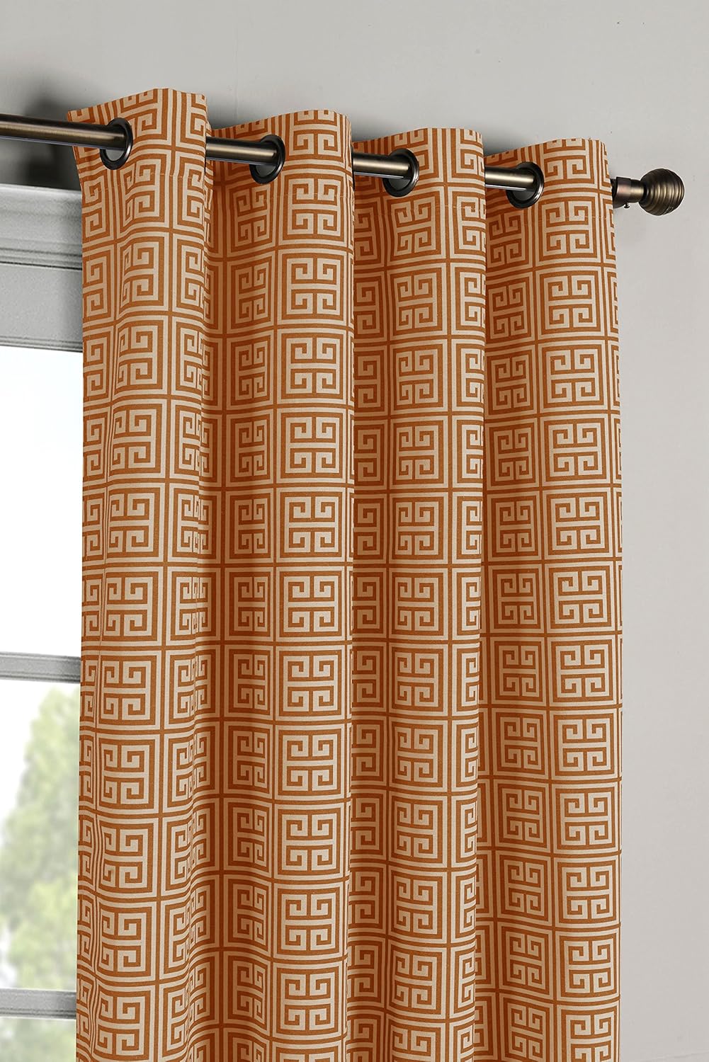 Amazon Com Window Elements Greek Key Cotton Blend Extra Wide 108