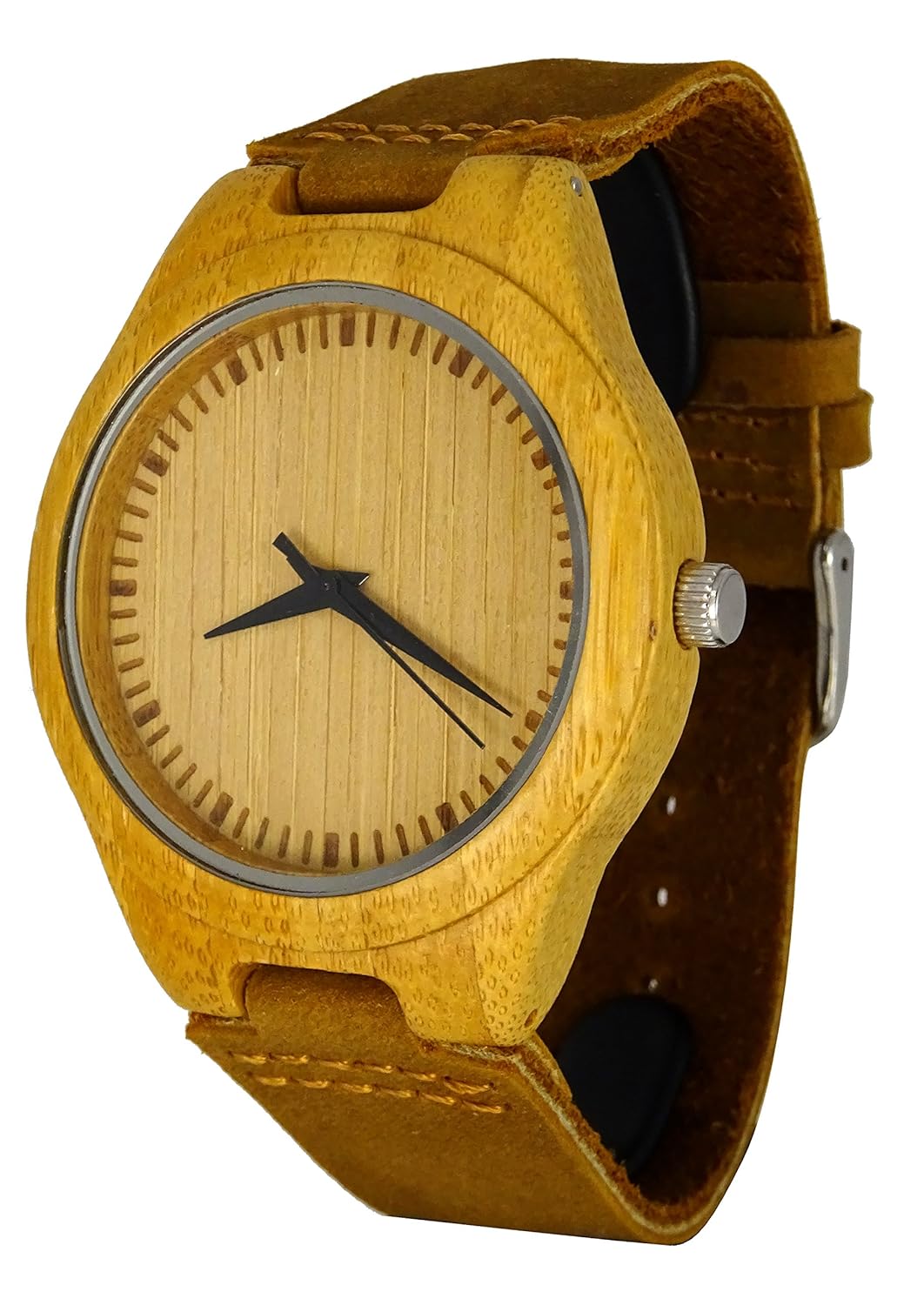Handmade Wooden Watch Made with Natural Bamboo Wood in