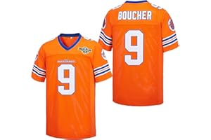 Dekeke Men's #9 Bobby 50th Anniversary Mud Dogs Bourbon Bowl Boucher Movie Football Jersey Stitched
