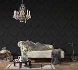 A.S. Création Livingwalls 552631 Black Vintage Baroque Flock Damask Wallpaper view 5