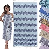 Sand Free Beach Towel Men - Exquisite 100% Cotton, Quick Drying Turkish Pool Towels for Swimmers - Light Weight Beach Towels Oversized (69 x 37 inch) for Travel – Sandproof, Cloud, Fast Dry, Modern