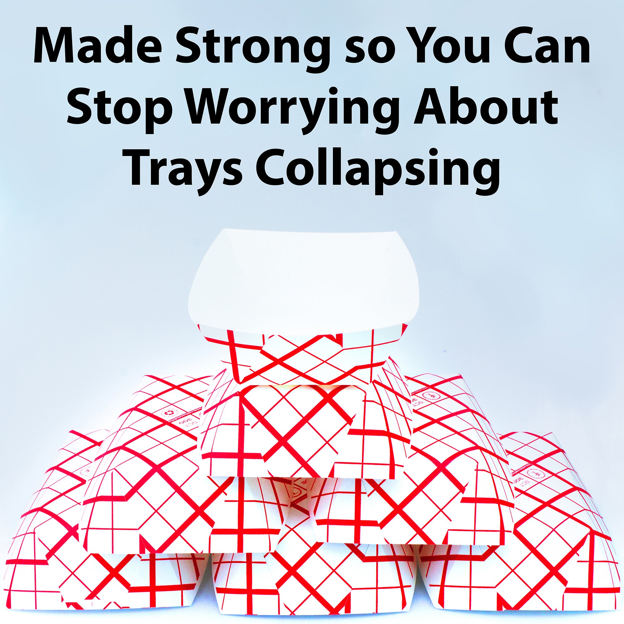 Heavy Duty, Grease Resistant 3 Lb Paper Food Trays 100 Pack. Durable, Coated Paperboard Basket Ideal for Festival, Carnival and Concession Stand Treats Like Hot Dogs, Ice Cream, Popcorn and Nachos.