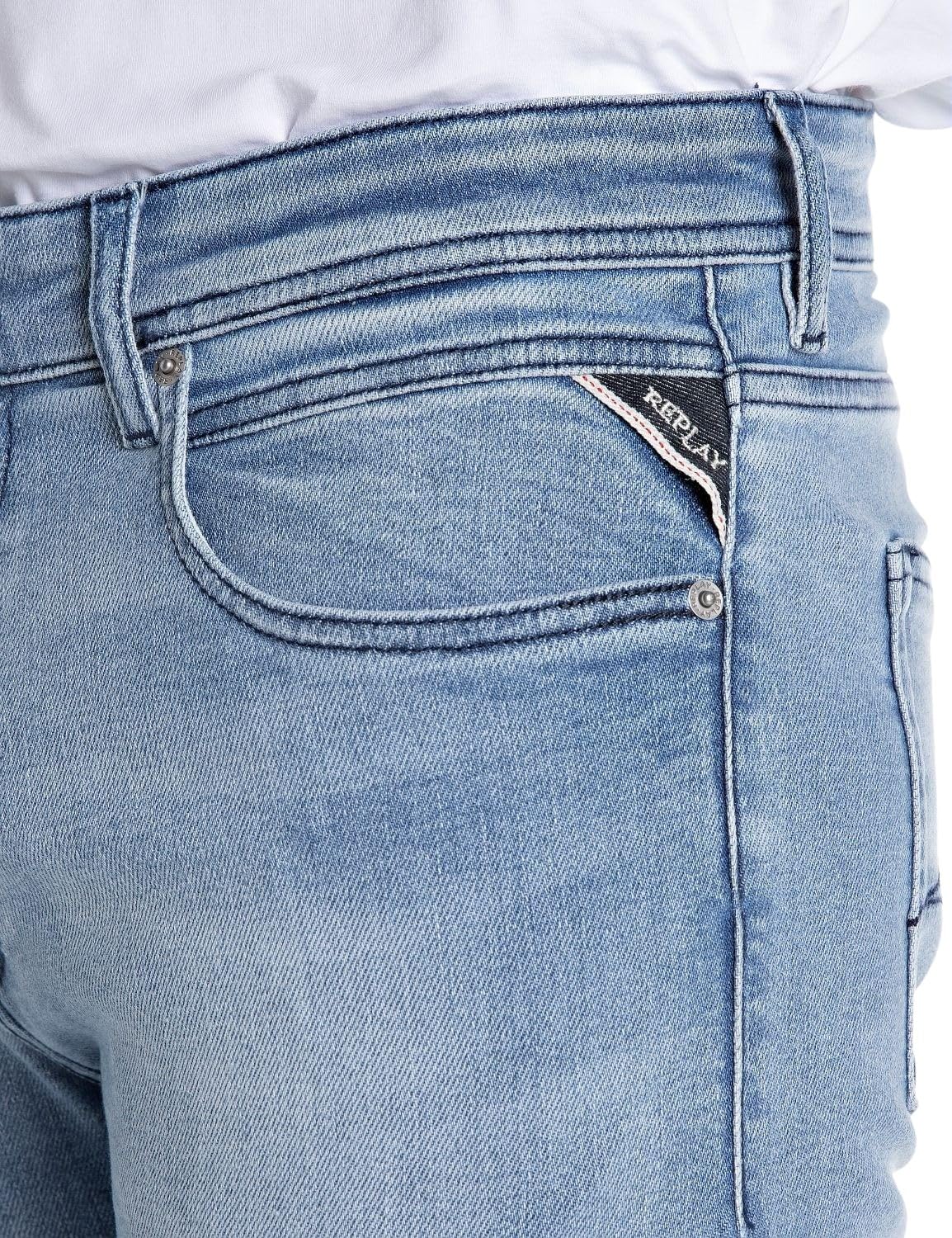 Replay Herren Jeans Grover Straight-Fit mit Comfort Stretch, Light Blue 010 (Blau), 30W/32L 3