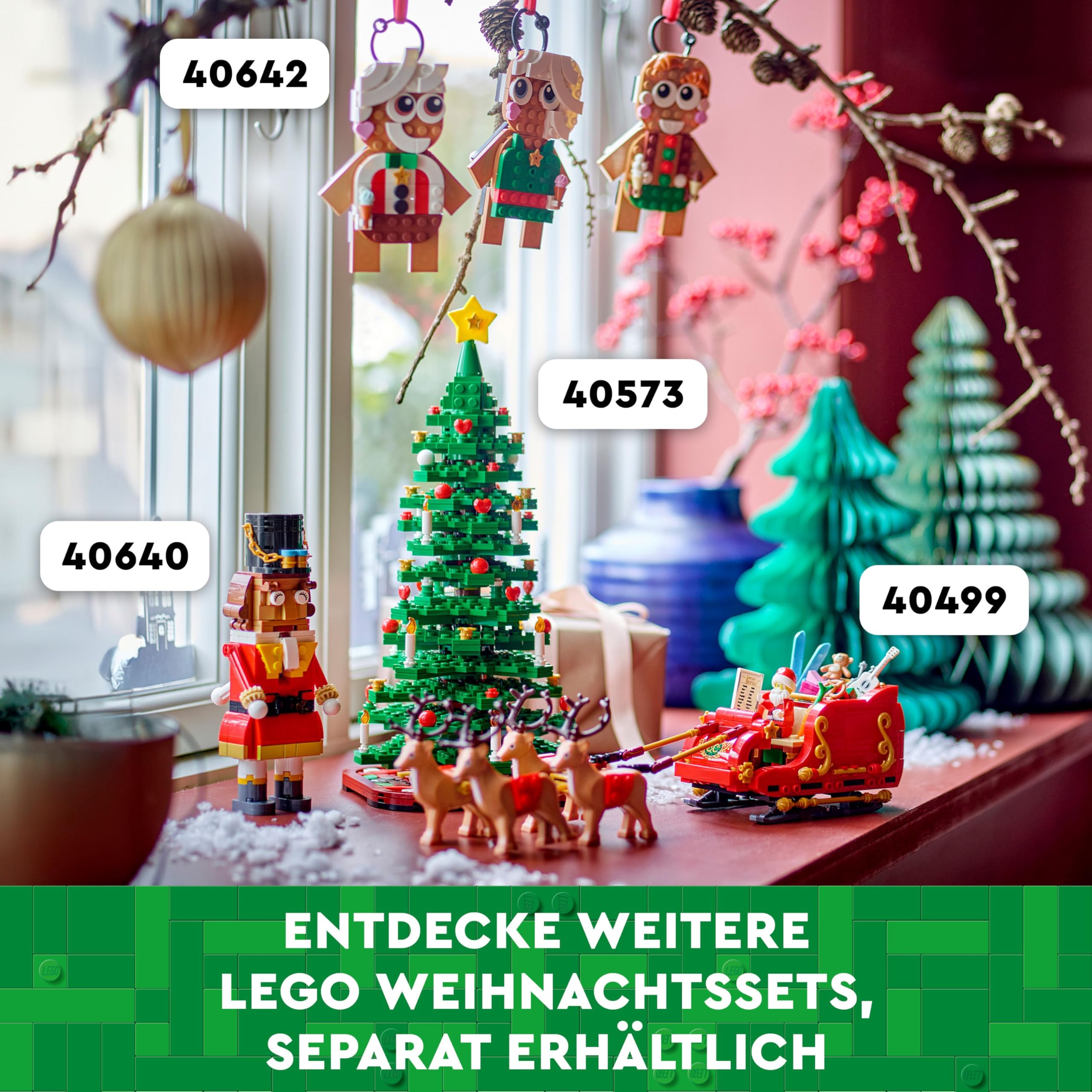 LEGO Schlitten des Weihnachtsmanns - Spielzeug für Kinder ab 9 Jahren mit Minifigur, Rentieren, Gitarre, Teddybär und Skiern - Geschenk zu Weihnachten für Jungen und Mädchen - 40499 7