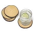 Lipper International Acacia Tree Bark Coasters, Set of 4