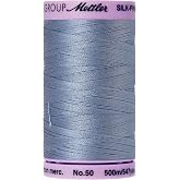 Mettler Silk-Finish Solid Cotton Thread, 547 yd/500m, Summer Sky