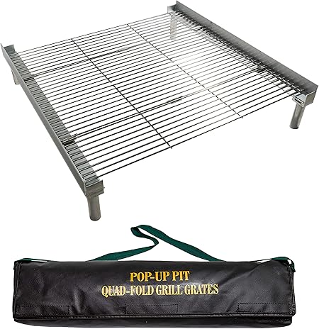 Amazon Com Campfire Defender Protect Preserve Pop Up Pit Portable Grilling Grates Quadfold Folding Grill Grates Garden Outdoor
