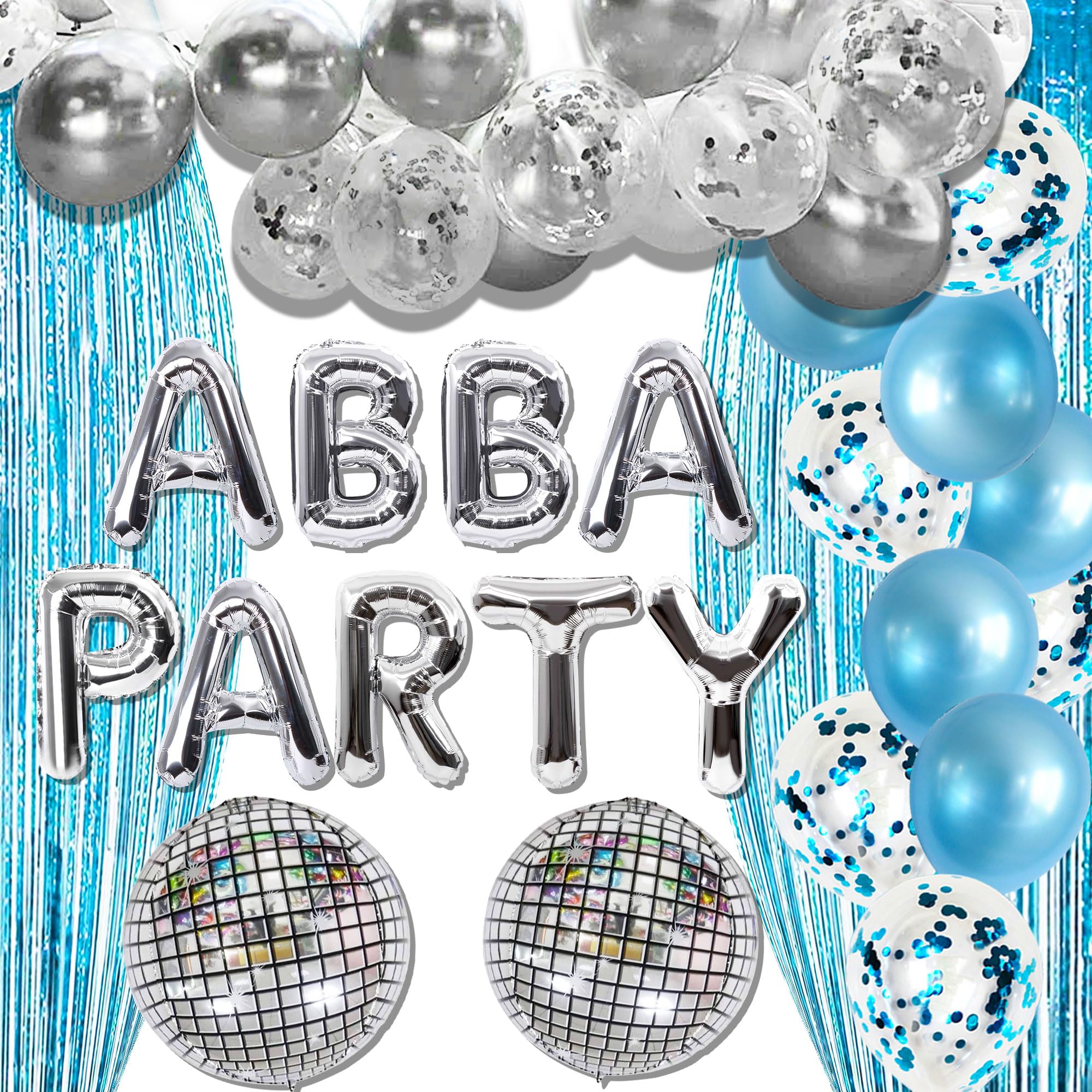 JeVenis Abba Party Decoration Disco Balloons Mamma Mia Decoration Balloons 70s Dancing Party Supplies