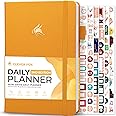 Clever Fox Daily Planner 2nd Edition – Undated Time Block Task Organizer with Hourly Schedule & to-do List – A5, 6 Months (Amber Yellow)