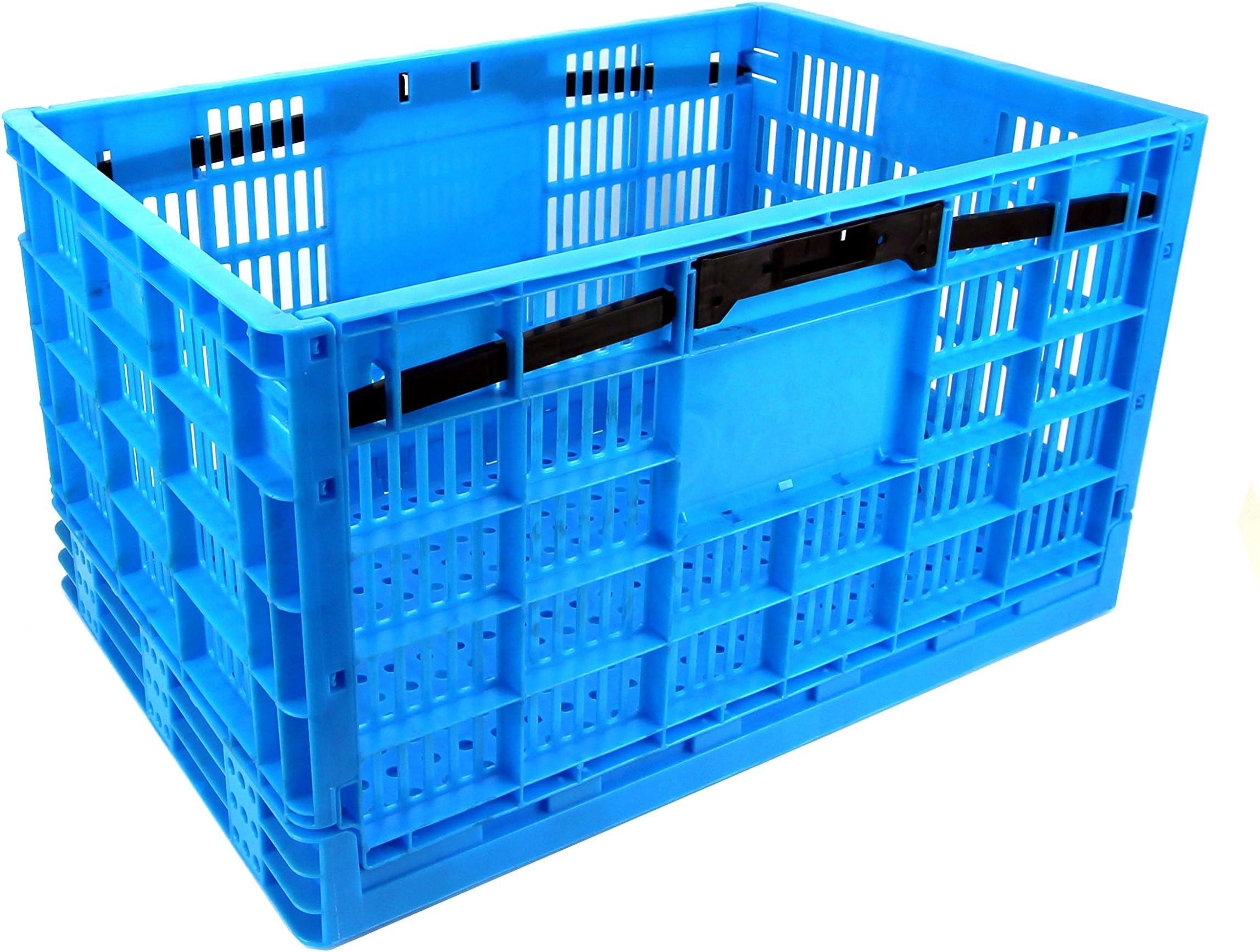 Garen Storage Crate/Collapsible, Heavy Duty Plastic Construction, Industrial Strength 17.5 Gallon / 66 Liter XL Size