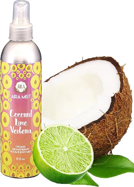 Amazon Com Aira Mist Coconut Lime Verbena Organic Room Spray Essential Oil Spray With Therapeutic Essential Oils Air Freshener Living Room Spray Bathroom Spray Free Of Alcohol Parabens