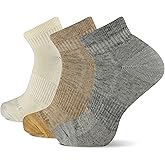 Merrell Unisex Trekker Outdoor Quarter Sock 3 Pair Pack, Tan Assorted, S/M