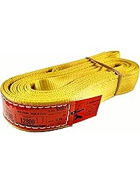 DD Sling (USA Made). 2" wide X (4' to 20' lengths) in Listing! 2 Ply Twisted Eye, Nylon Lifting Slings, Eye & Eye, Heavy Duty (900 webbing), 6,400 lbs Vertical, 5,100 Choker, 12,800 Basket Load Capacity (2inX10ft)