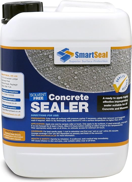 Smartseal Premium Concrete Sealer Internal & External Use Breathable & Impregnating. Highly
