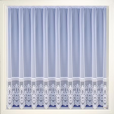 Eliza Net Curtain Sold By The Metre Plain White Voile Net