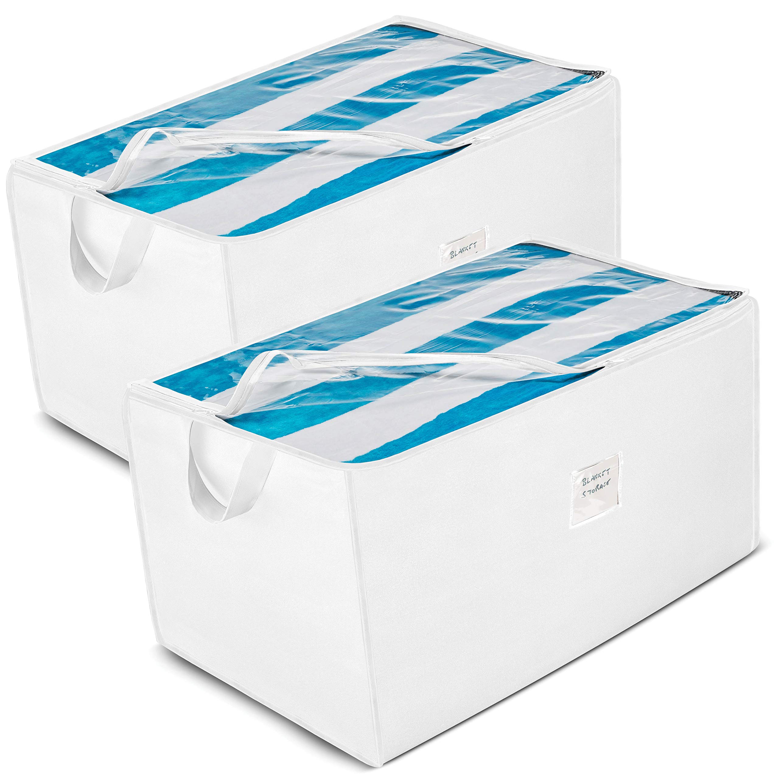 ZOBER Jumbo Blanket, Storage Bags with Zipper, Comforter Underbed