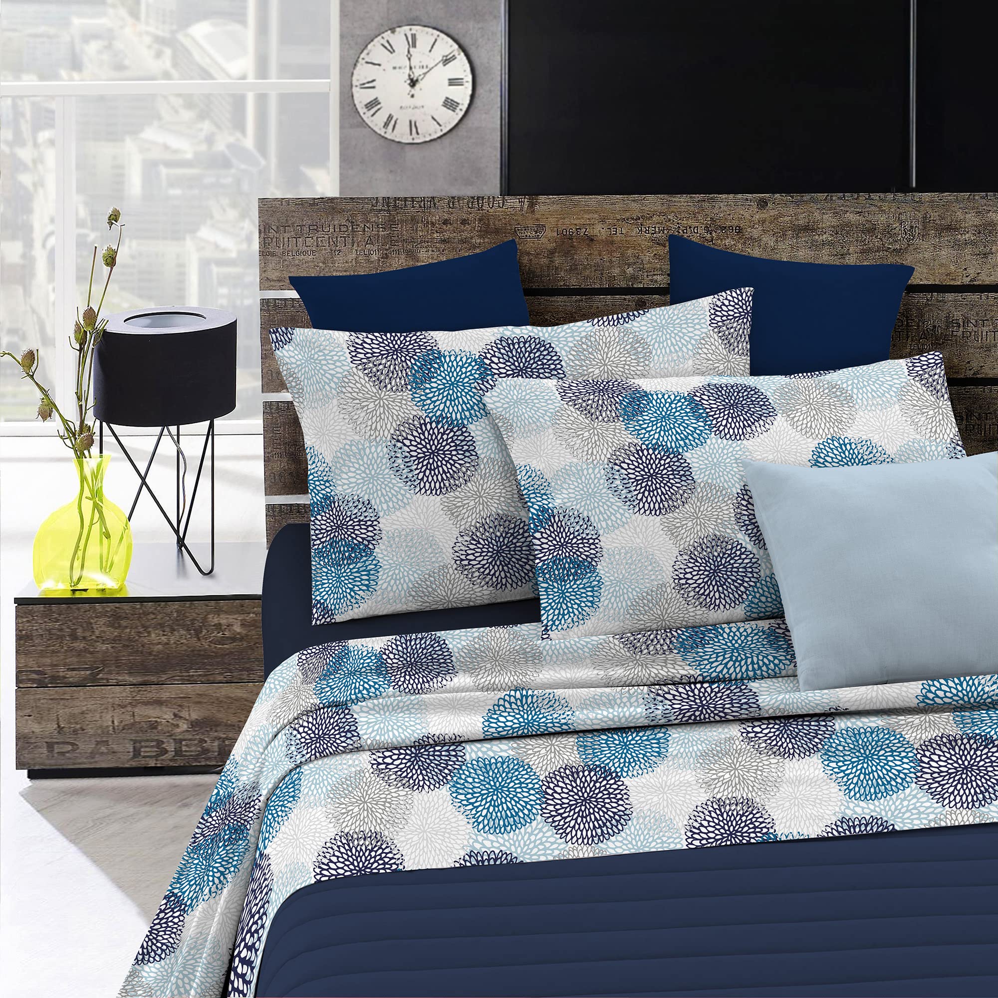Fantasy Bed Linen Set, Soffioni Blu, 2P