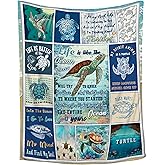 Sea Turtle Blanket Sea Turtle Gifts for Women Throw Blanket,Turtle Gifts for Turtle Lovers,Bed Blanket Cozy Air Conditioning Blanket Plush Blanket for Sofa Car Office,40"x50"-Throw Size for Kids