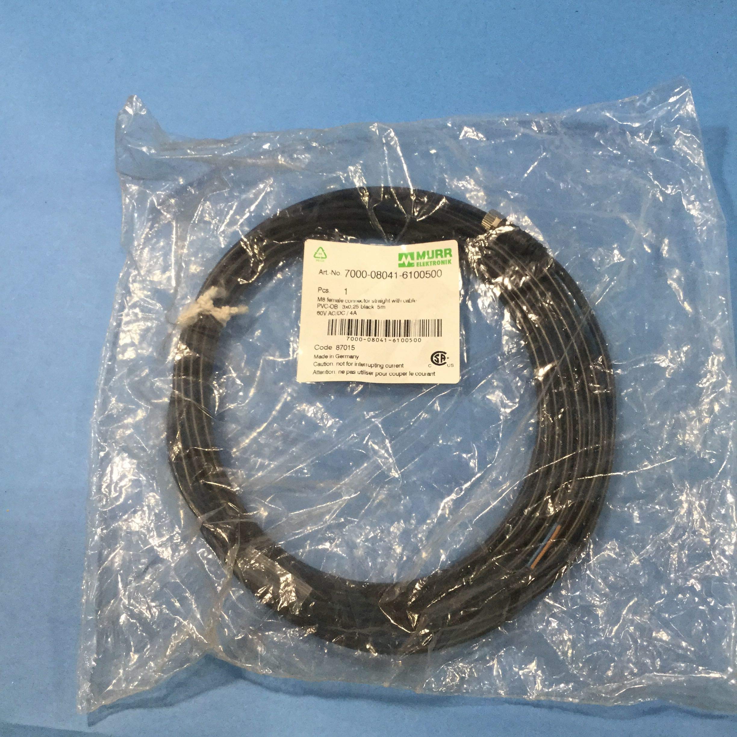 M8 socket 0° cable end