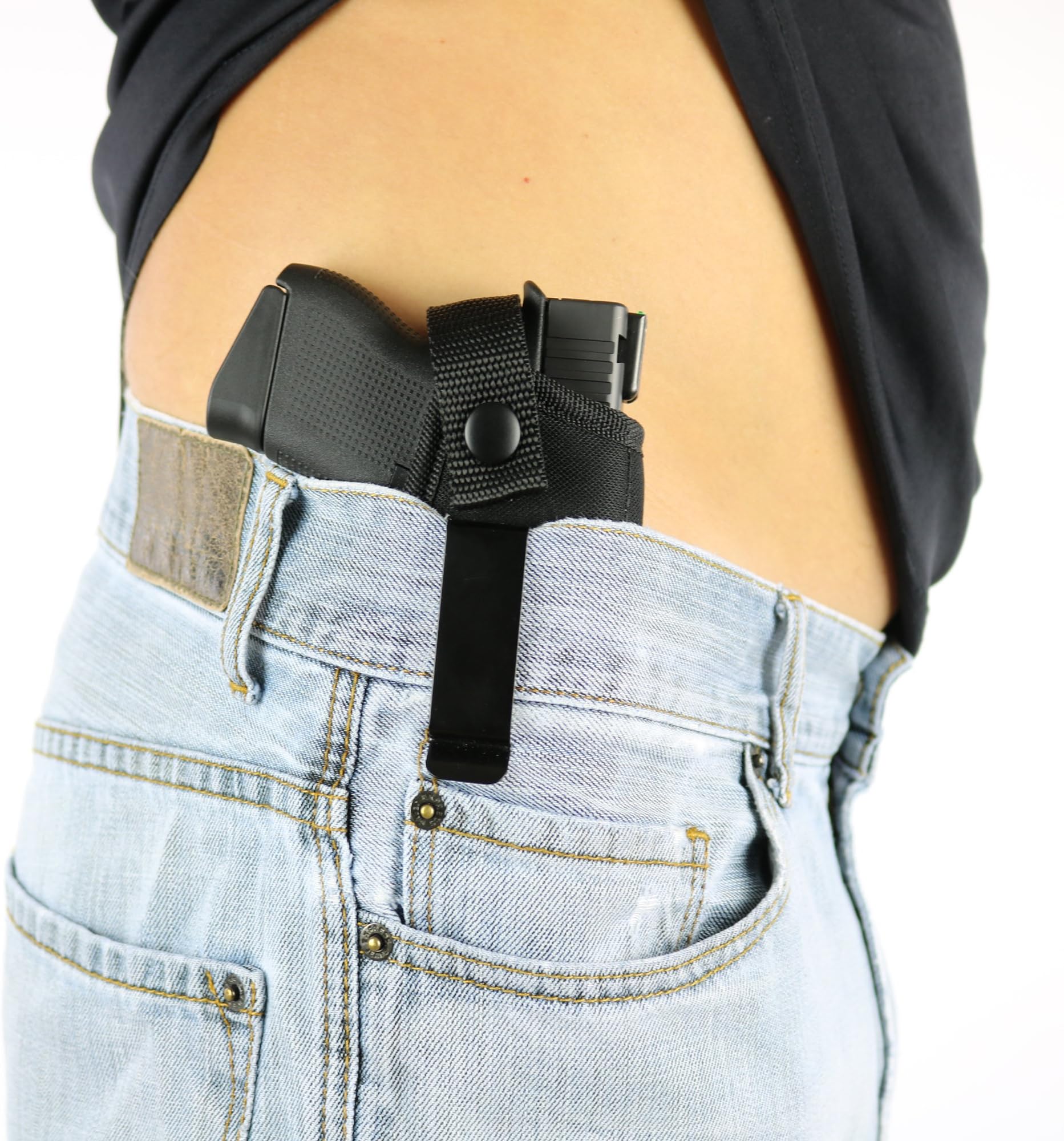 ComfortTac Concealed Carry Holster | Carry Inside The Waistband IWB or Outside The Waistband OWB | Size 3 Fits Glock 26, 27, 30, 43, M&P Shield 9mm.40.45 Auto, Ruger LC9, LC380, and Similar Guns