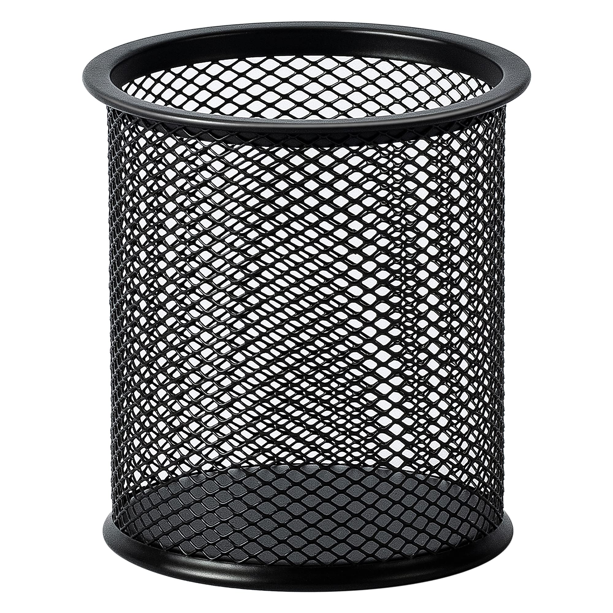 Photo 1 of Amazon Basics Wire Mesh Pen Cup, Office Caddy Storage, Black, ?3.7" x 3.3"