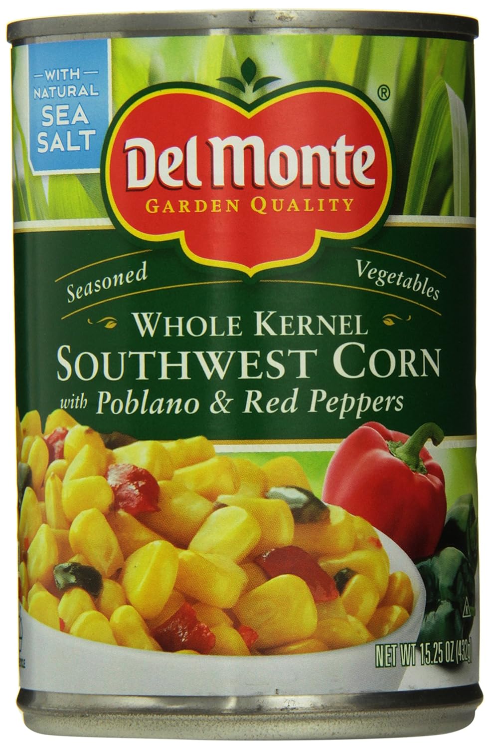 Del Monte Southwest Corn with Poblano and Red Peppers, 15.25 oz