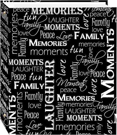 Pioneer Photo Albums Magnetic Self-Stick 3-Ring Album 100 Pages Black