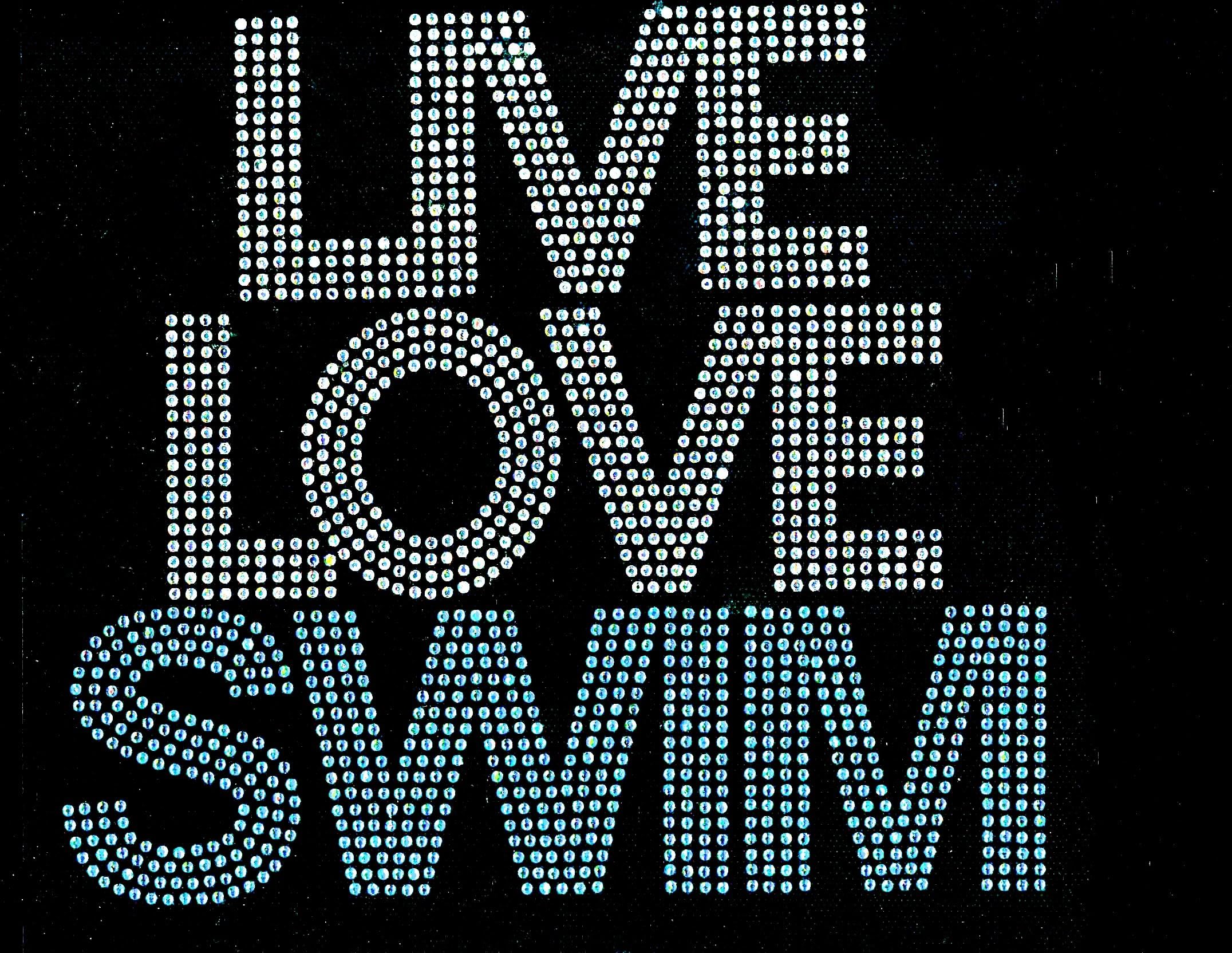 Live Love SWIM Rhinestone Transfer Iron On - DIY