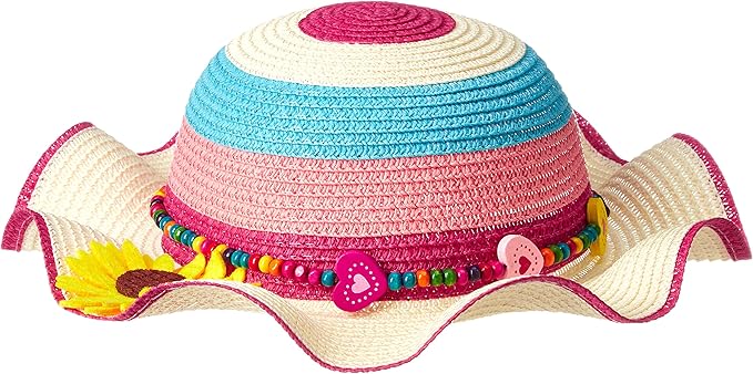 Amazon Cocokara 麦わら帽子 ストローハット 子供 サマーハット 花 紫外線 つば広 あご紐付き 女の子 ピンク ブルー 帽子 通販