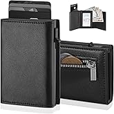 Huiguli Wallet for Men, Pop Up Card Holder with RFID Blocking, Slim Minimalist Front Pocket Wallet, Credit Card Wallet, Holds 9-14 Cards, ID Window, Cash Slot, Smart