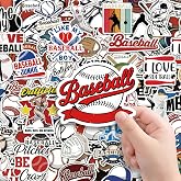 LINAYE 150Pcs Baseball Stickers for Boys Kids Vinyl Waterproof Non-Repeating Adhesive Baseball Stickers Decals for Helmets, Poster Board, Water Bottles, Planner, Laptop Party Favors for Kids Adults