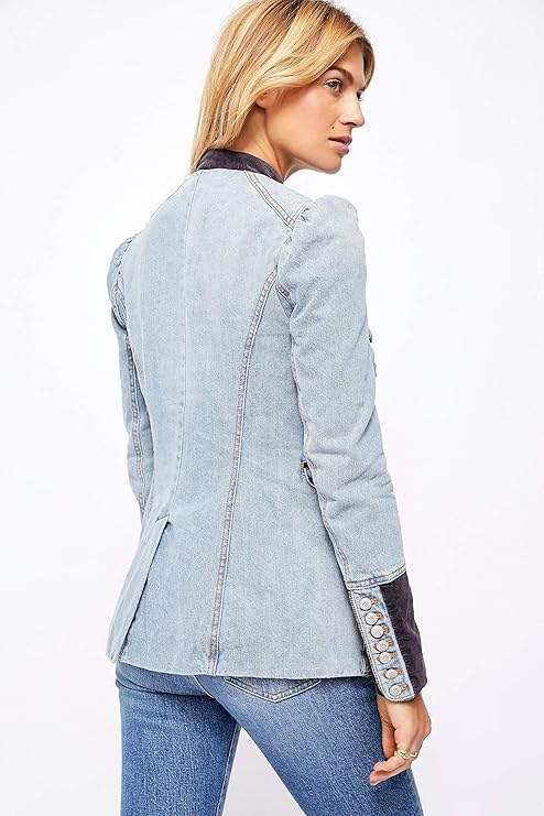 free people military jean jacket
