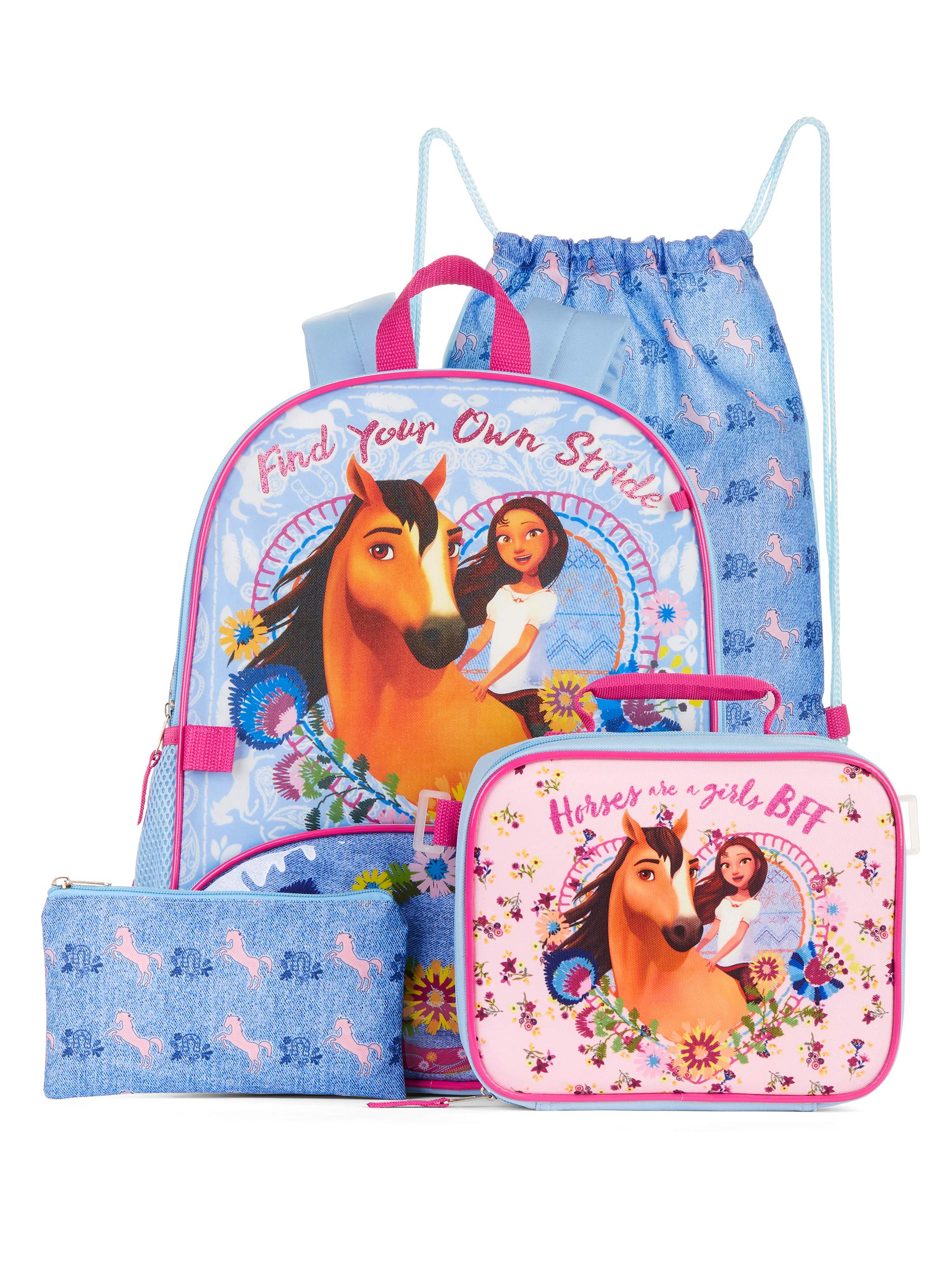 Spirit Riding Free 5 Piece Backpack and Lunch Set