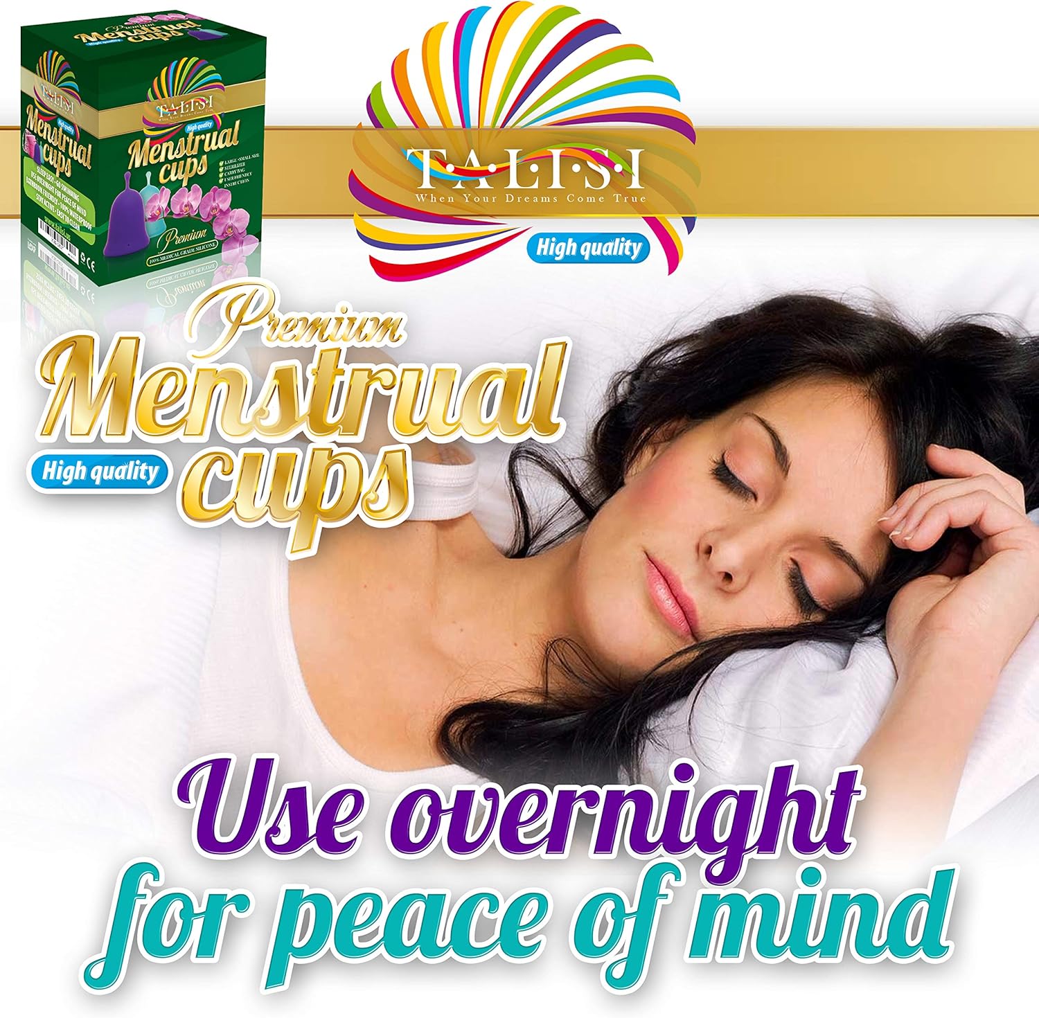 Talisi Reusable Menstrual Cups with Collapsible Silicone Foldable Sterilizing Cup Set of 3 Small Large Sizes Silicone Soft Cups with Sterilizer Feminine Hygiene Period Cup Tampon and Pad Alternative: Health & Personal Care