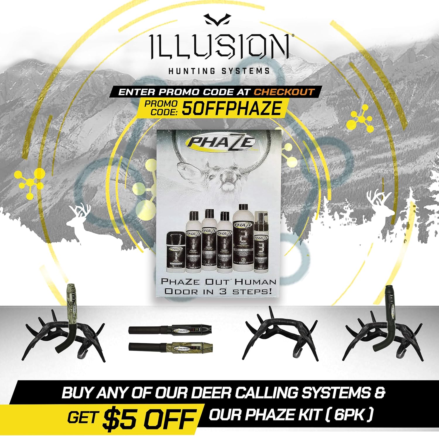 Illusion Systems Extinguisher & Black Rack Calling System - Black : Sports & Outdoors